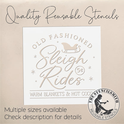 10208 Sleigh Rides Stencil - The Stencilsmith