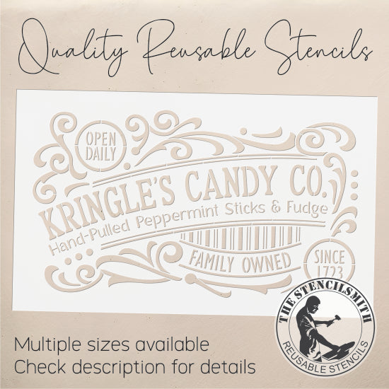 10210 Kringle's Candy Co. Stencil - The Stencilsmith