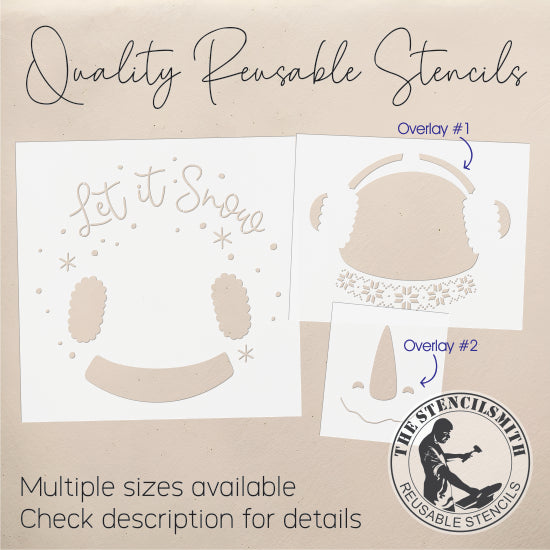 10212 Let It Snow Snowman Stencil - The Stencilsmith