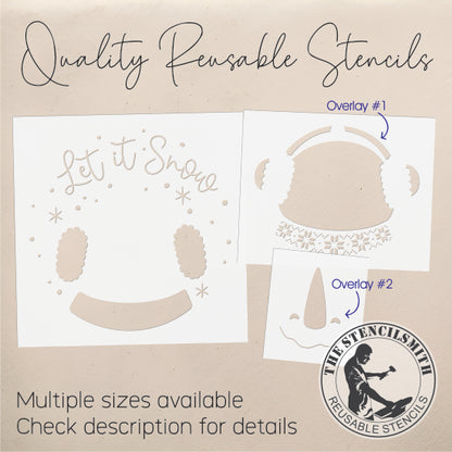 10212 Let It Snow Snowman Stencil - The Stencilsmith