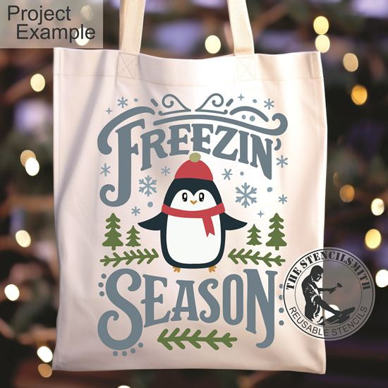 10205 Freezin' Season Penguin Stencil