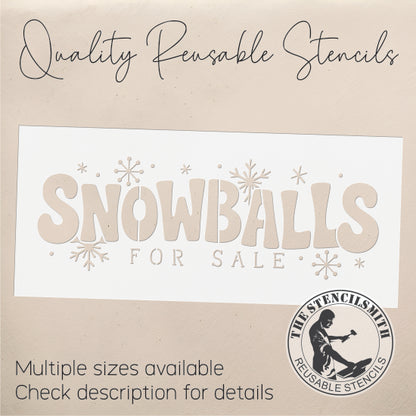 10220 Snowballs For Sale Stencil - The Stencilsmith