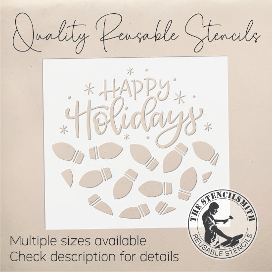 10224 Happy Holidays Stencil - The Stencilsmith