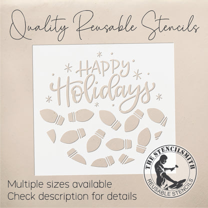 10224 Happy Holidays Stencil - The Stencilsmith