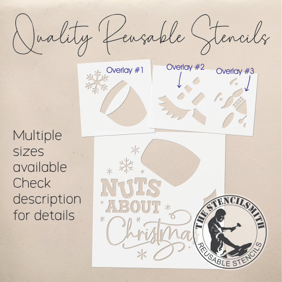 10225 Nuts About Christmas Nutcracker Stencil - The Stencilsmith
