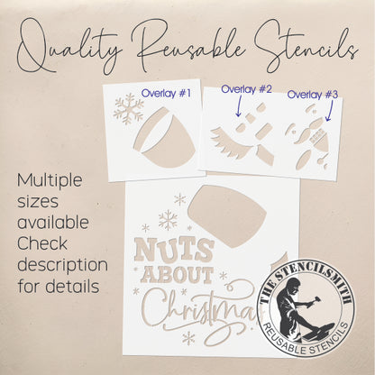 10225 Nuts About Christmas Nutcracker Stencil - The Stencilsmith