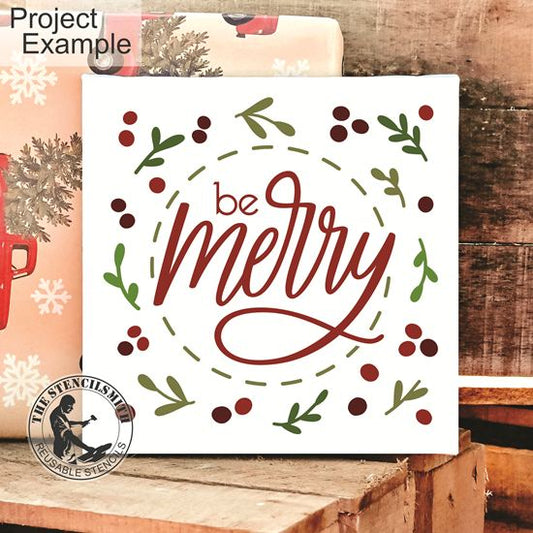 10226 Be Merry Stencil