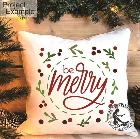 10226 Be Merry Stencil