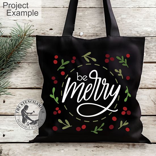 10226 Be Merry Stencil
