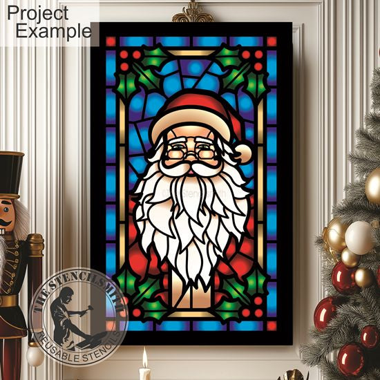 10228 Santa Stained Glass Stencil