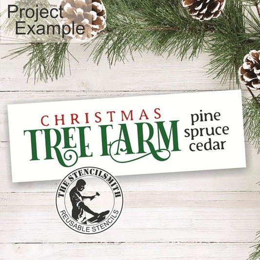 10235 Christmas Tree Farm Stencil