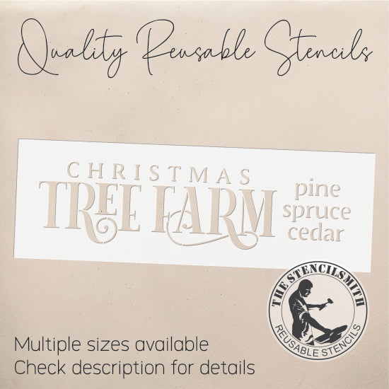 10235 Christmas Tree Farm Stencil - The Stencilsmith