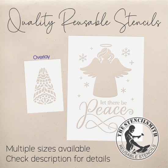 10236 Peace On Earth Angel Stencil - The Stencilsmith