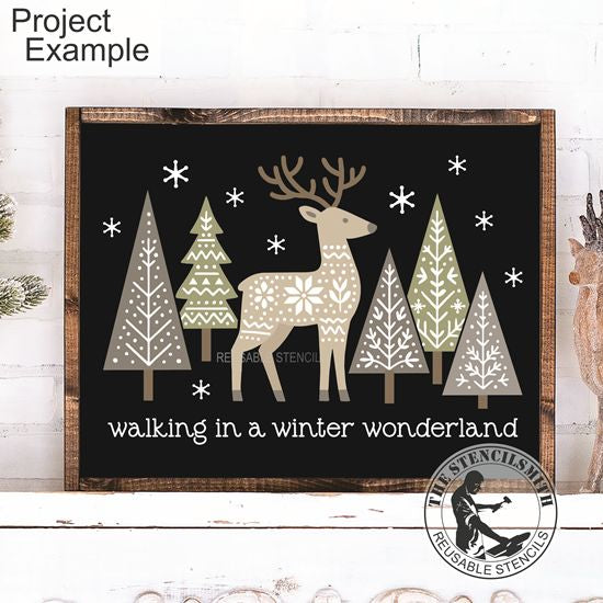 10237 Walking In a Winter Wonderland Stencil