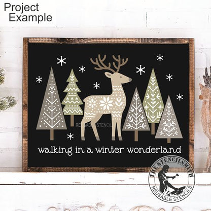 10237 Walking In a Winter Wonderland Stencil