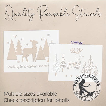 10237 Walking In a Winter Wonderland Stencil - The Stencilsmith