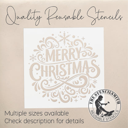 10241 Merry Christmas Stencil - The Stencilsmith
