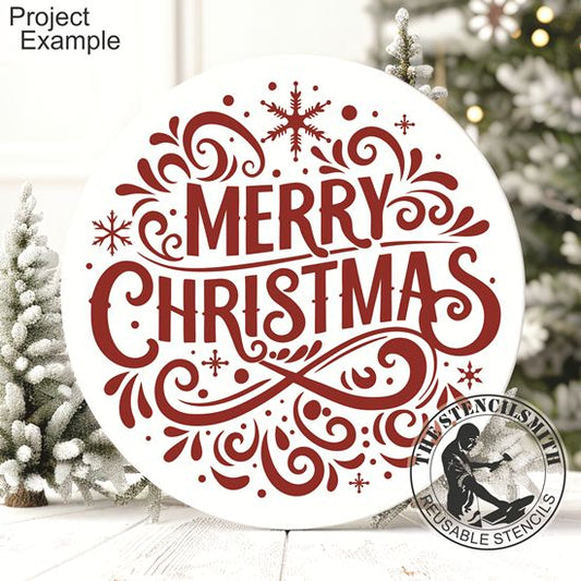 10241 Merry Christmas Stencil