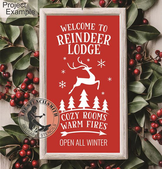 10246 Reindeer Lodge Stencil