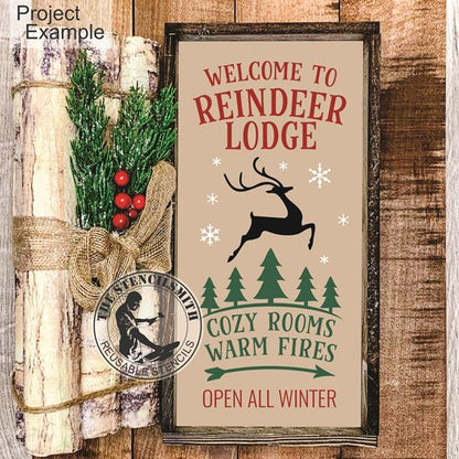 10246 Reindeer Lodge Stencil