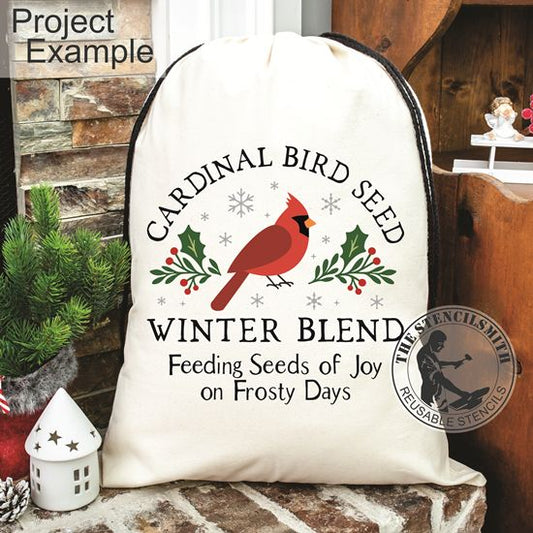 10247 Cardinal Bird Seed Stencil
