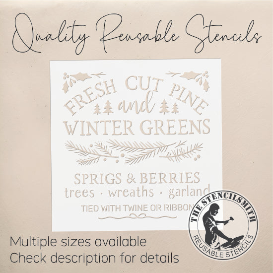 10248 Fresh Cut Pine Stencil - The Stencilsmith