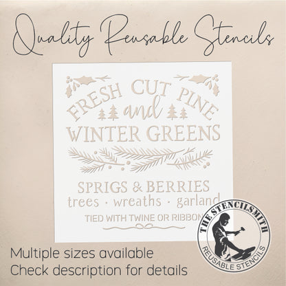 10248 Fresh Cut Pine Stencil - The Stencilsmith