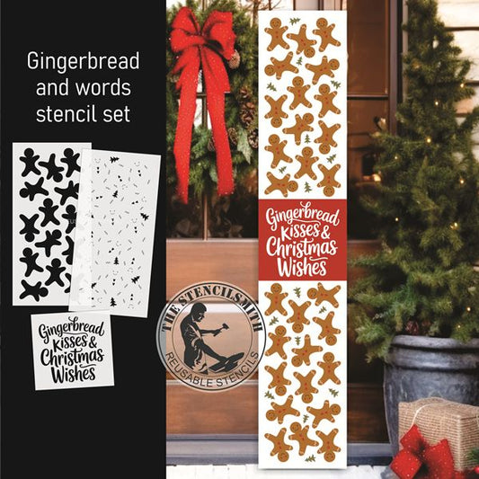 10250 Gingerbread Kisses Stencil Set