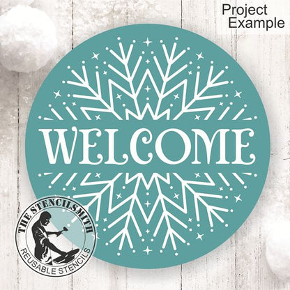 10252 Welcome Snowflake Stencil