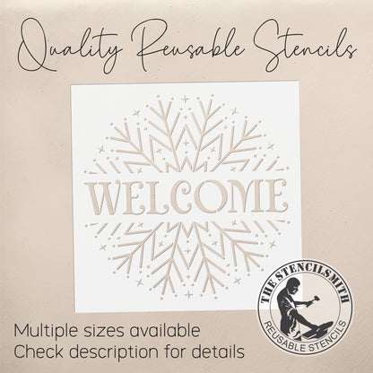 10252 Welcome Snowflake Stencil - The Stencilsmith