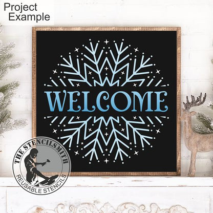 10252 Welcome Snowflake Stencil