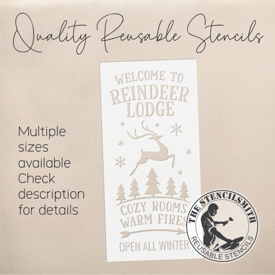 10254 Reindeer Lodge Stencil - The Stencilsmith