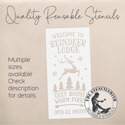 10254 Reindeer Lodge Stencil - The Stencilsmith