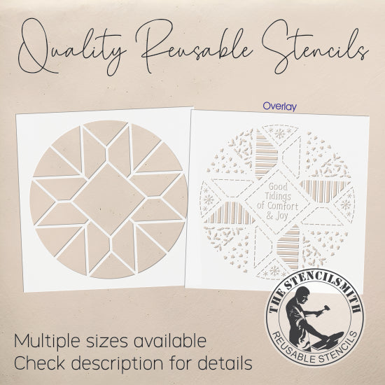 10258 Good Tidings Of Comfort & Joy Barn Quilt Stencil - The Stencilsmith