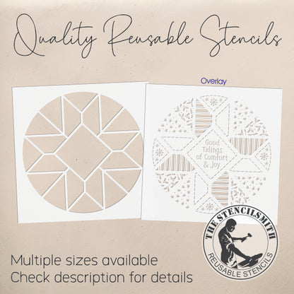 10258 Good Tidings Of Comfort & Joy Barn Quilt Stencil - The Stencilsmith