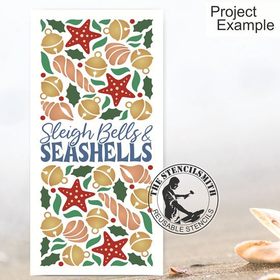 10262 Sleigh Bells & Seashells Stencil