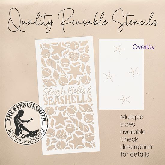 10262 Sleigh Bells & Seashells Stencil - The Stencilsmith