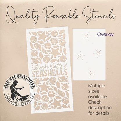 10262 Sleigh Bells & Seashells Stencil - The Stencilsmith
