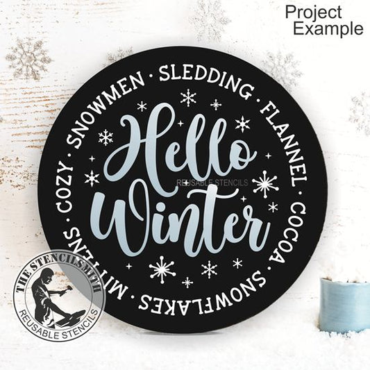 10263 Hello Winter Stencil