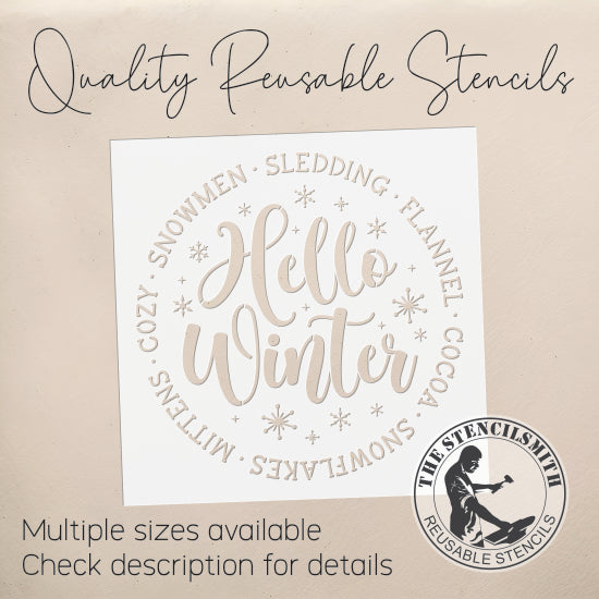 10263 Hello Winter Stencil - The Stencilsmith