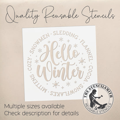 10263 Hello Winter Stencil - The Stencilsmith