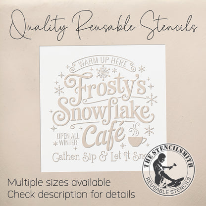 10264 Frosty's Snowflake Cafe Stencil - The Stencilsmith