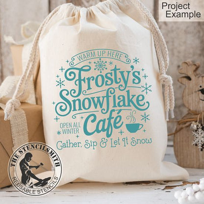 10264 Frosty's Snowflake Cafe Stencil