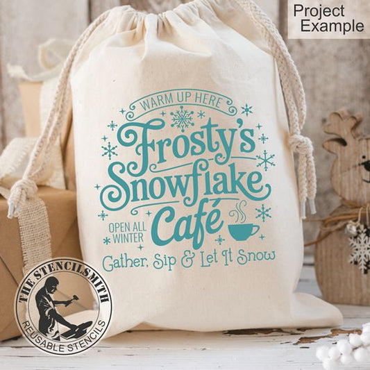 10264 Frosty's Snowflake Cafe Stencil