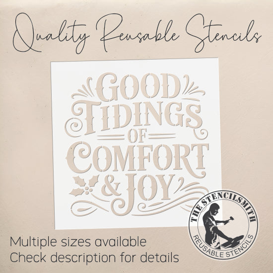 10265 Good Tidings Of Comfort & Joy Stencil - The Stencilsmith