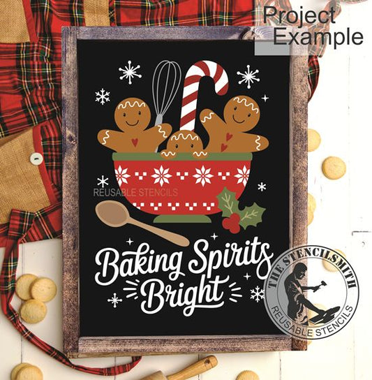 10270 Baking Spirits Bright Gingerbread Stencil