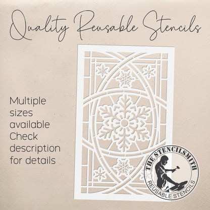 10272 Winter Stained Glass Stencil - The Stencilsmith