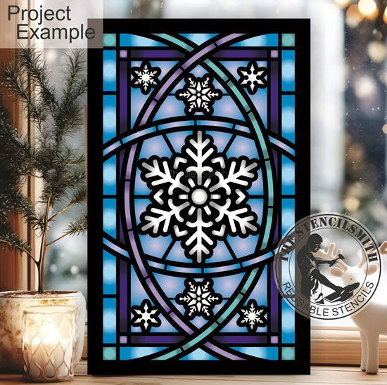 10272 Winter Stained Glass Stencil