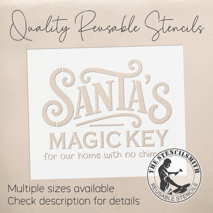10274 Santa's Magic Key Stencil - The Stencilsmith