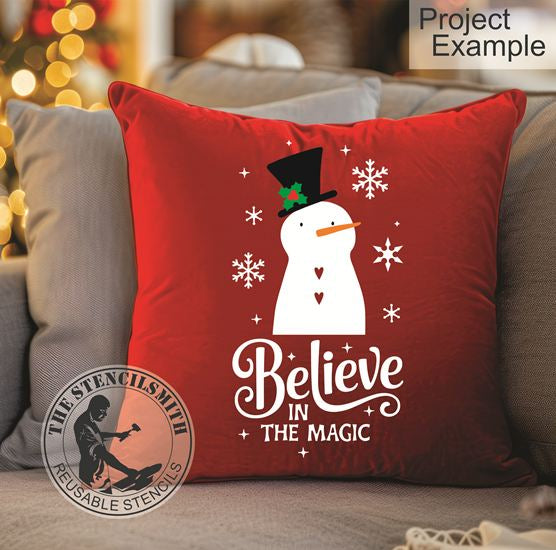 10276 Believe In The Magic Snowman Stencil